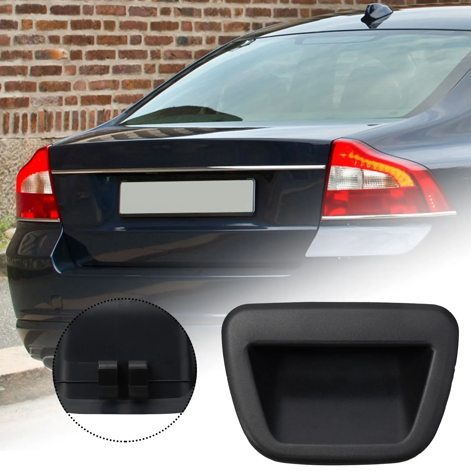 

Tailgate Trunk Boot Exterior Handle 1pc/set 31348022 Black Plug And Play Direct Replacement Trunk Exterior Handle