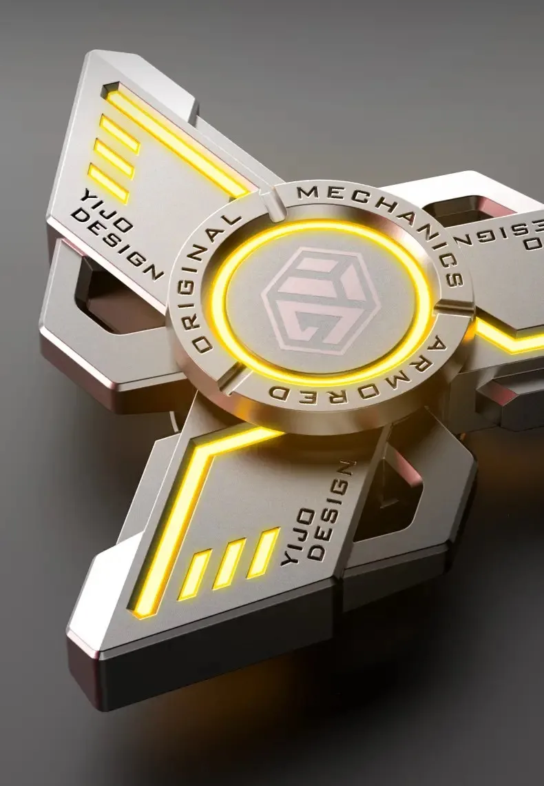 Spinners antiestrés EDC luminosos, Spinner de mano de Metal de aleación, giroscopio noctilucente, juguetes para aliviar el estrés para chico adulto, Caballero oscuro