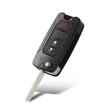 10ps Chiave telecomando per Jeep Renegade Compass Patriot Liberty 2016 4 10ps Chiave telecomando per Jeep Renegade Compass Patriot Liberty 2016 - KEYYOU 10ps Remote Car Key Case Cover Flip Key per Jeep Renegade Compass Patriot Liberty