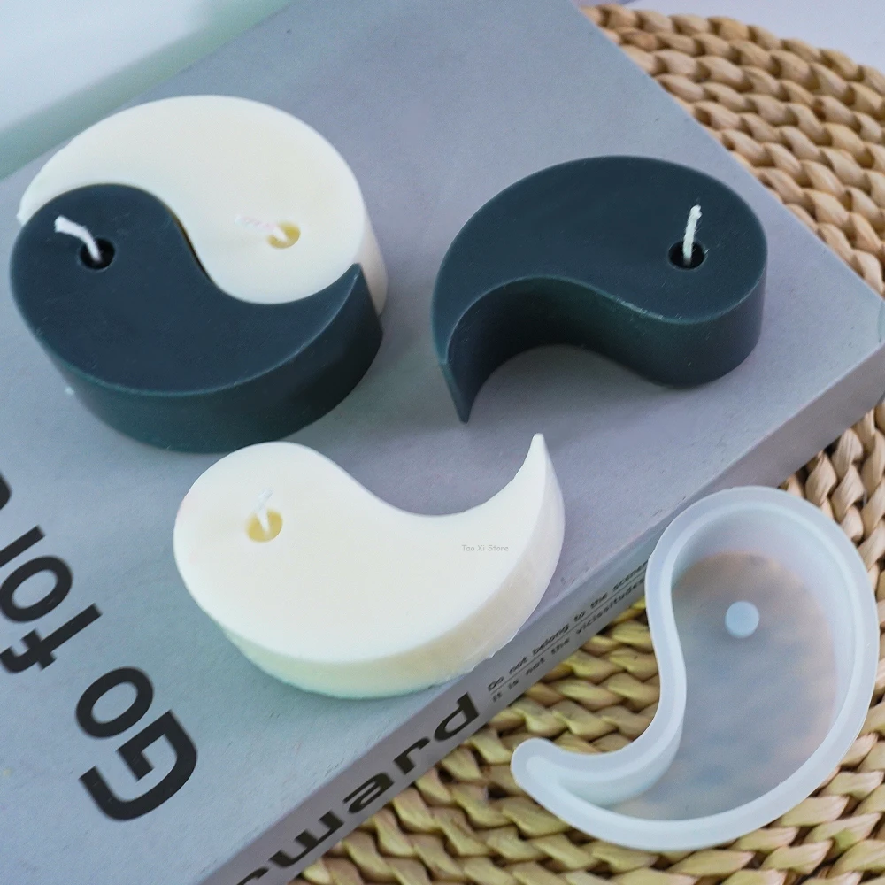 Yin Yang Silicone Mold for DIY Scented Candles, Soap, and Resin Crafts