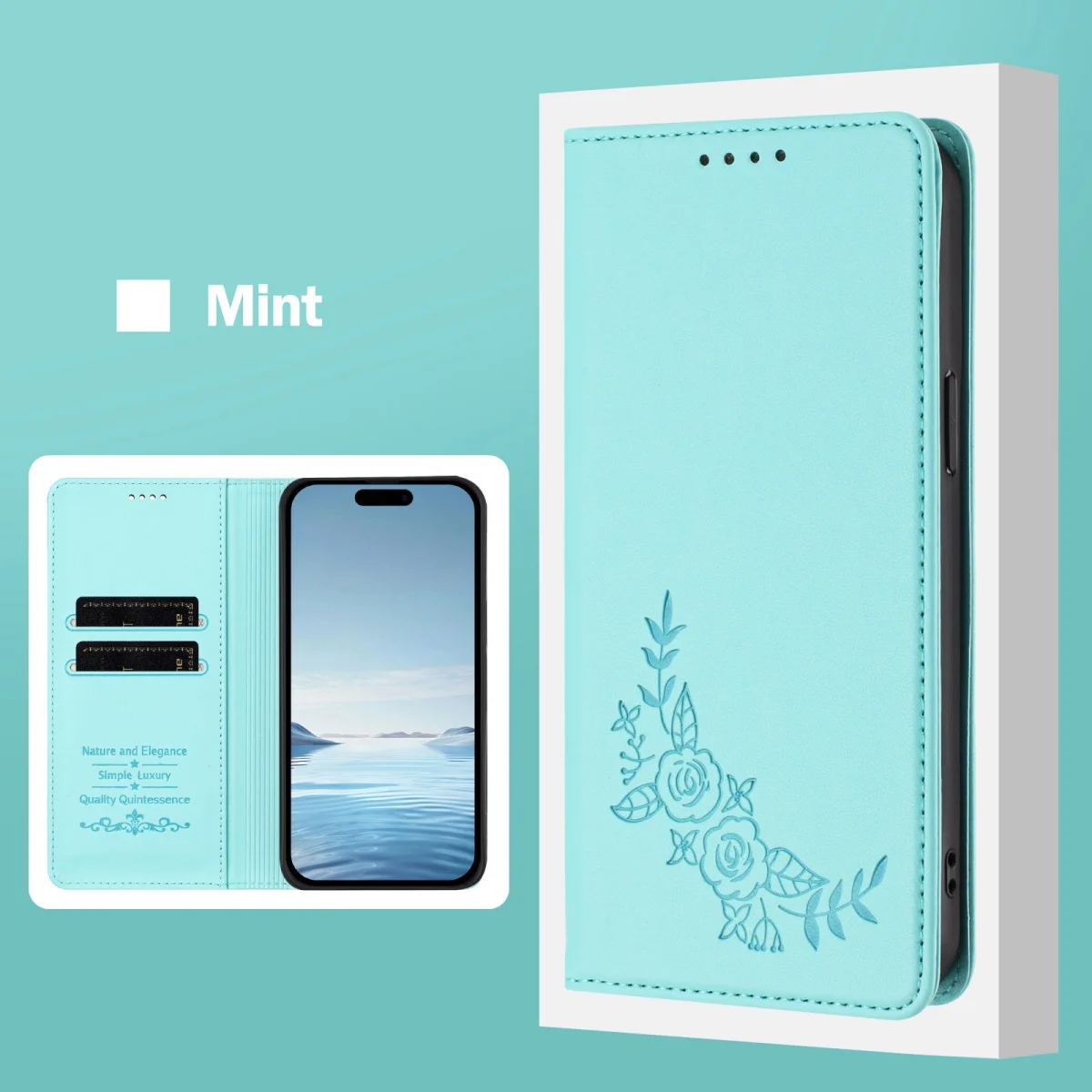 Premium Magnetic Leather Wallet Flip Phone Case