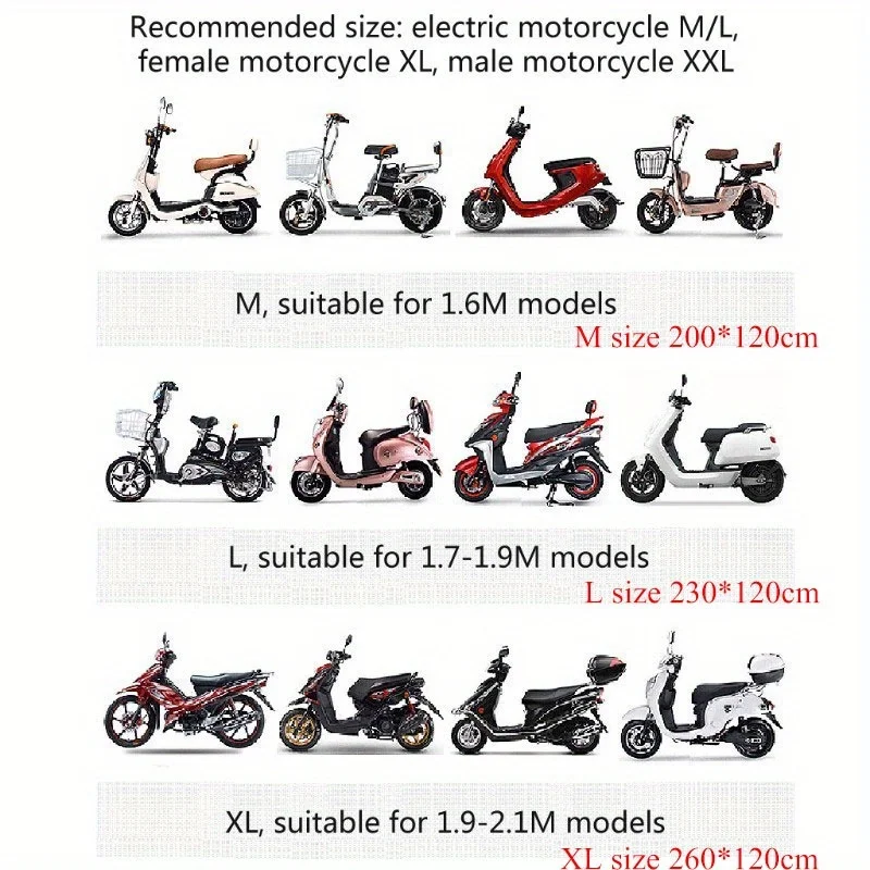 Motorcycle Cover Universal Transparent Waterproof Motor Cover Bike Dust Cover