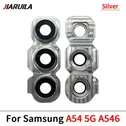 Premium Rear Camera Glass Lens Cover with Frame and Adhesive Replacement (A54 5G Silver)