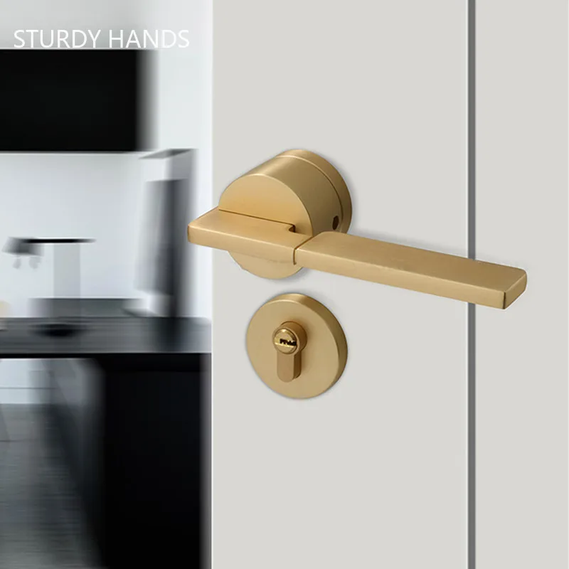 

Zinc Alloy Indoor Door Handle Lock Bedroom Security Door Lock High Quality Silent Deadbolt Lock Household Hardware Door Locks