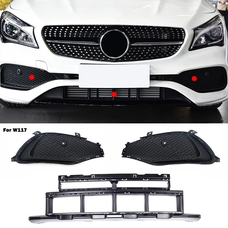 

Для Mercedes Benz CLA C117 W117 W117 220 A1768852600 A1178857500 A1178857600 Передняя Нижняя решетка гриля бампер радиатор противотуманная фара G