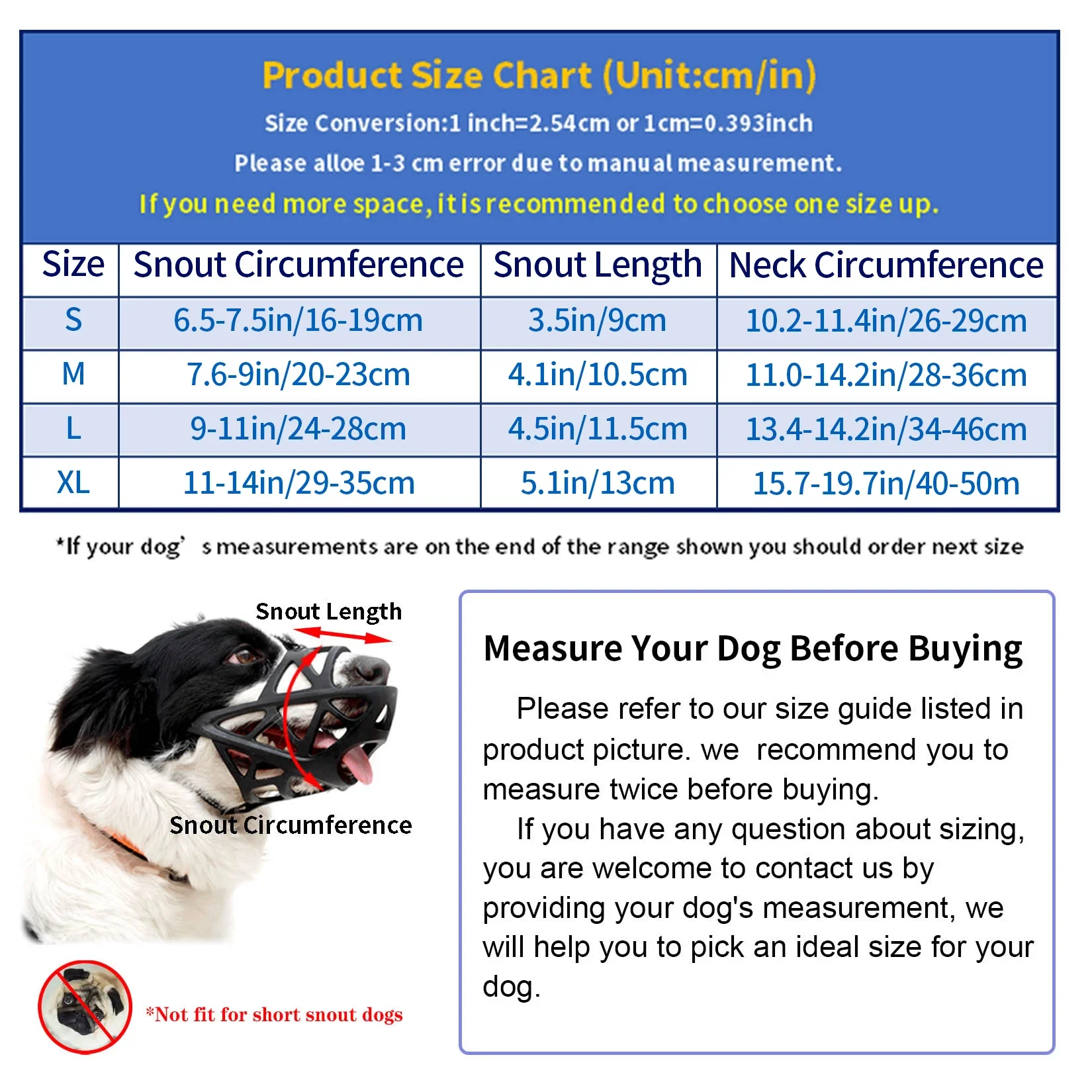 Dog Muzzles Reflective Adjustable Anti Biting Mouth Mask Small Medium Dogs dog muzzle