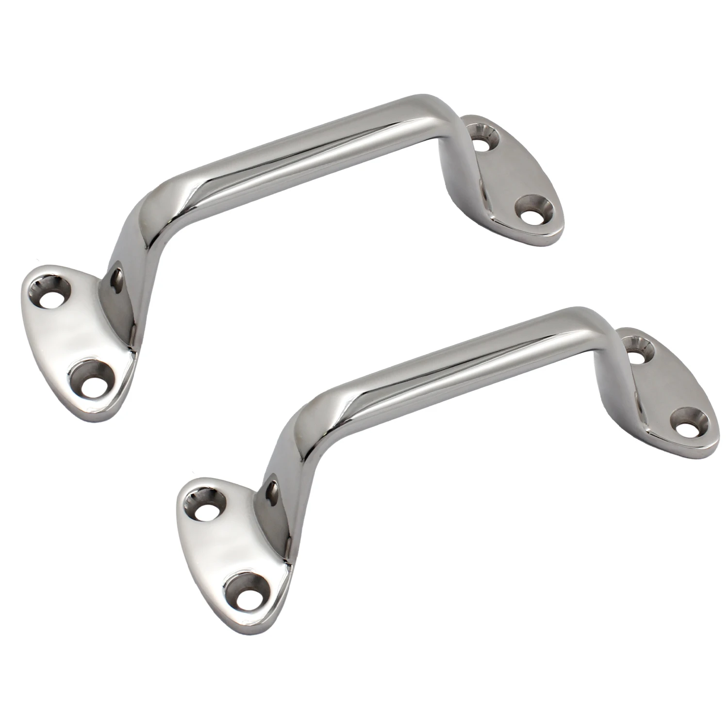 

2 Pcs Boat Door Grab Handle Bar Solid 316 Stainless Steel Marine Marine Drawer Cabinet Grab Rail Handrail Kayak 6"(150MM)