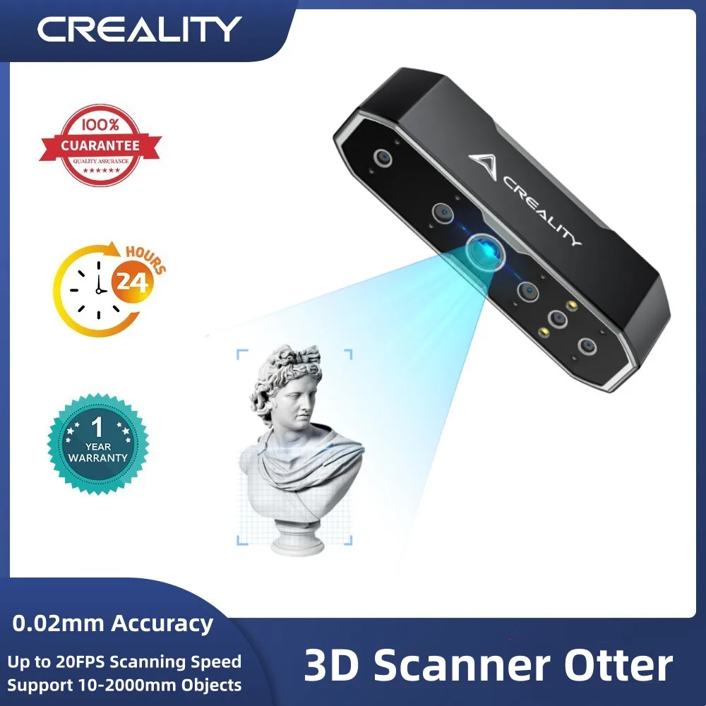 Creality 3D 수달 핸드헬드 스캐너, 손떨림 방지 추적, 최대 20FPS 스캐닝 속도, 풀 컬러 스캔, 0.02mm 정확도