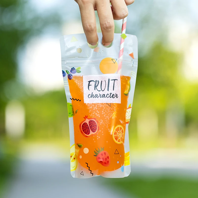 20/50/100Pcs Transparent Plastic Bag Juice Drink Milk Tea Package Portable Disposable Takeaway Kitchen Organizer Sealing Pouch 3