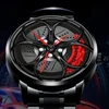 Stainless steel Watch Hub Custom Design Sports Car Rim Sports Watch Waterproof Creative Male Watch Mens Wheel Wristwatch Clock 2