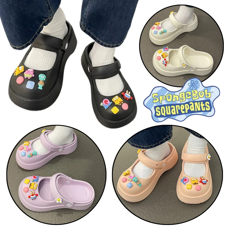 Spongebob Patrick Star Pantofole Cartoon Cute Summer Women Home Platform Pantofole Fondo Spesso Scarpe Outdoor Sandali Da Spiaggia Casual