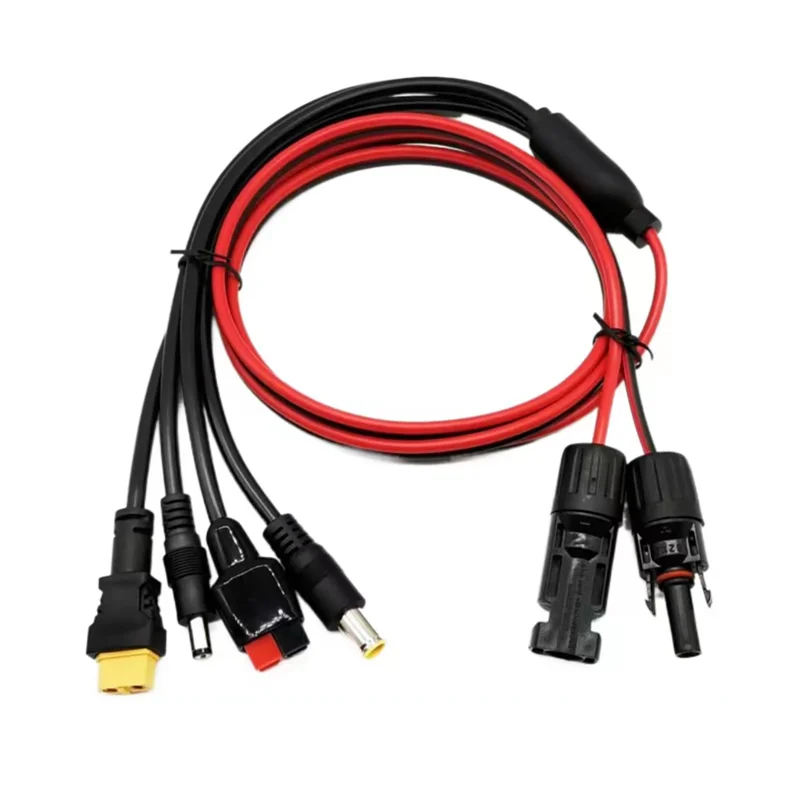 4-in-1 Solar Panel Connector Extension Cable Splitter Compatible with Anderson Connector DC Adapter Power Plug XT60 Female Conn extension cable solar panel connector cable