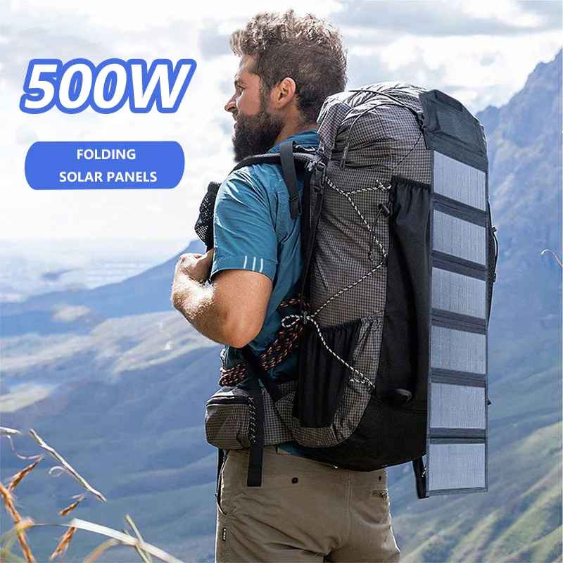 500W Portable Polysilicon Solar Panel Charger USB 5V DC Foldable For Phone Charge Power Bank Hiking Camping portable solar panel solar charger panels solar panels solar charger solar battery charger