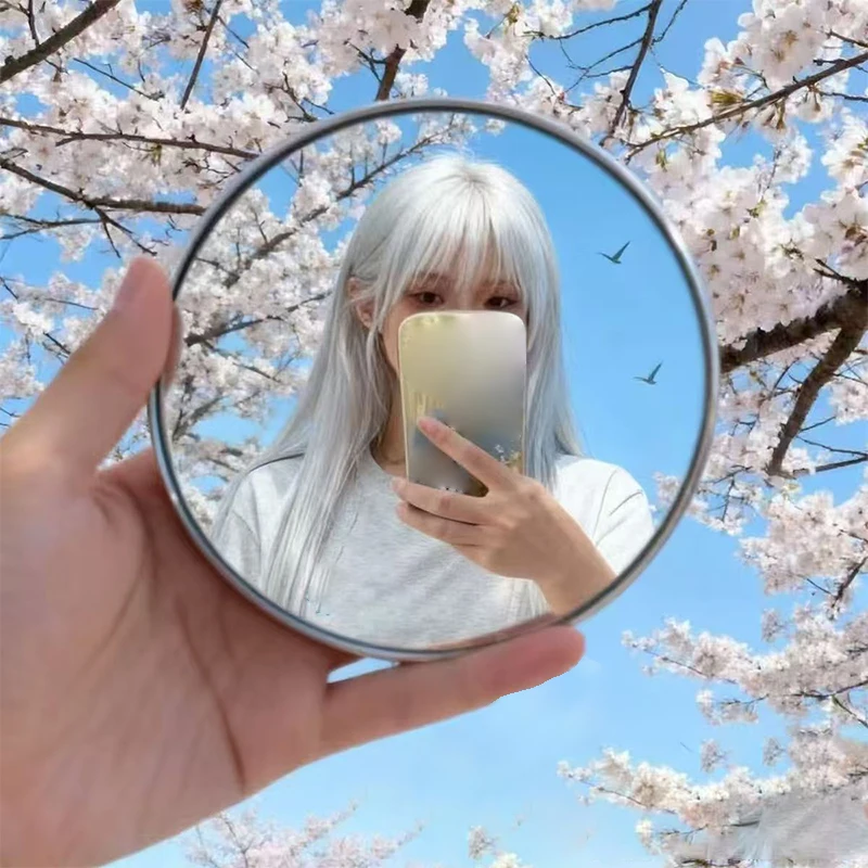 여행 사진 미니 원형 거울 반사 거울 구형 거울 휴대용 광각 렌즈 휴대용 사진 소품 셀카 액세서리