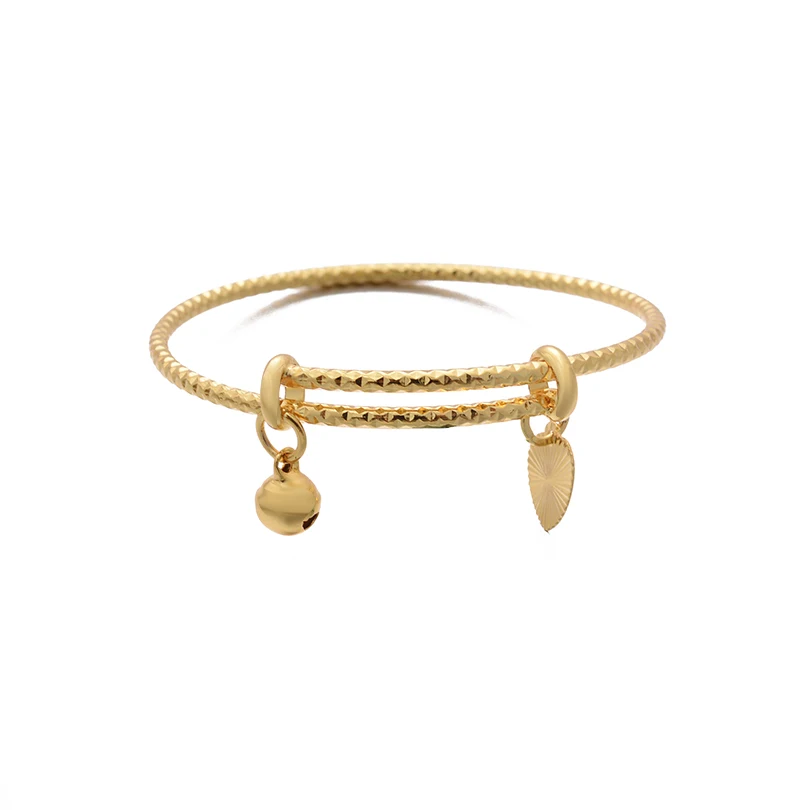 Gold Color Baby Bangles Dubai Jewelry Bracelet Bangles kids Children African gifts kid Birthday present 5