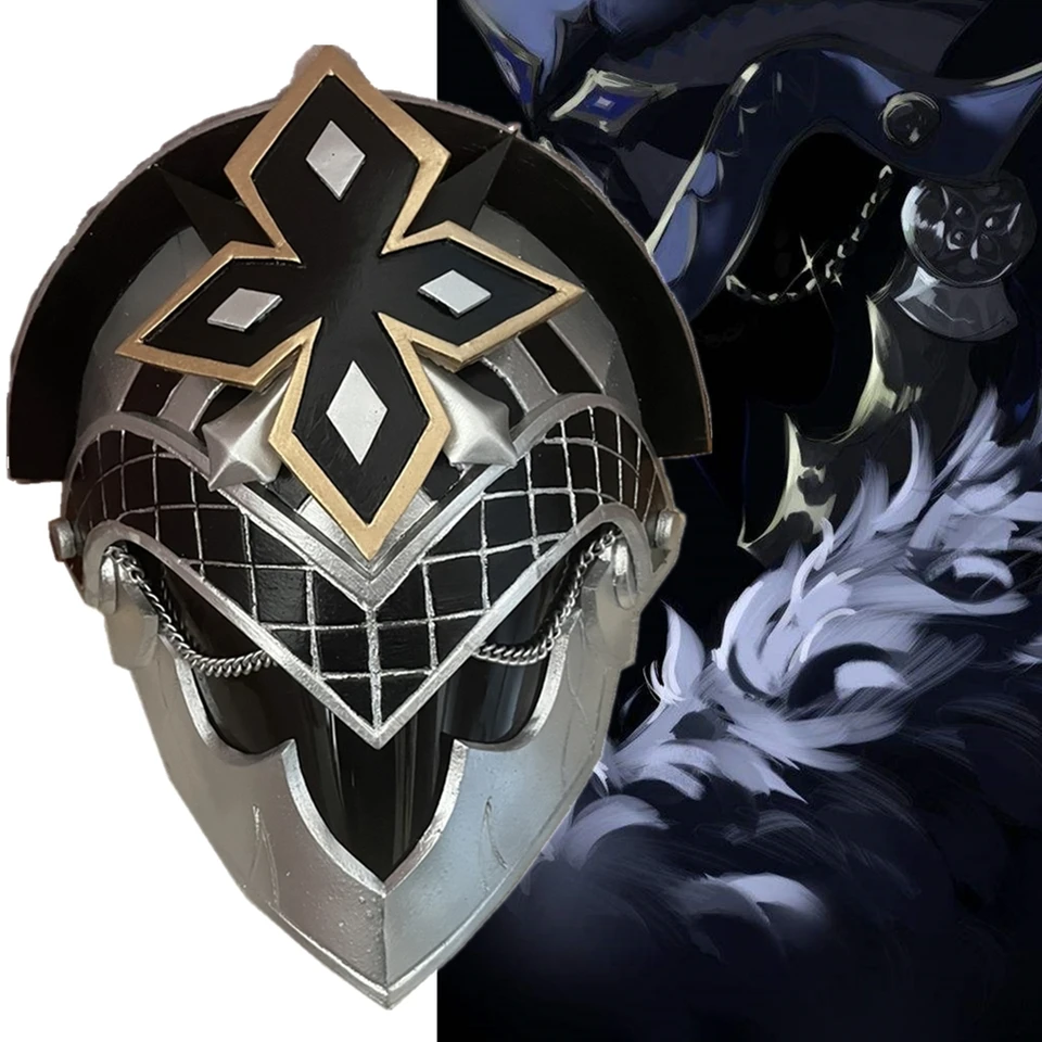 Maschera Fatui Il Capitano Di Genshin Impact – Cosplay Di Halloween, Accessorio Da Collezione, Taglia Unica