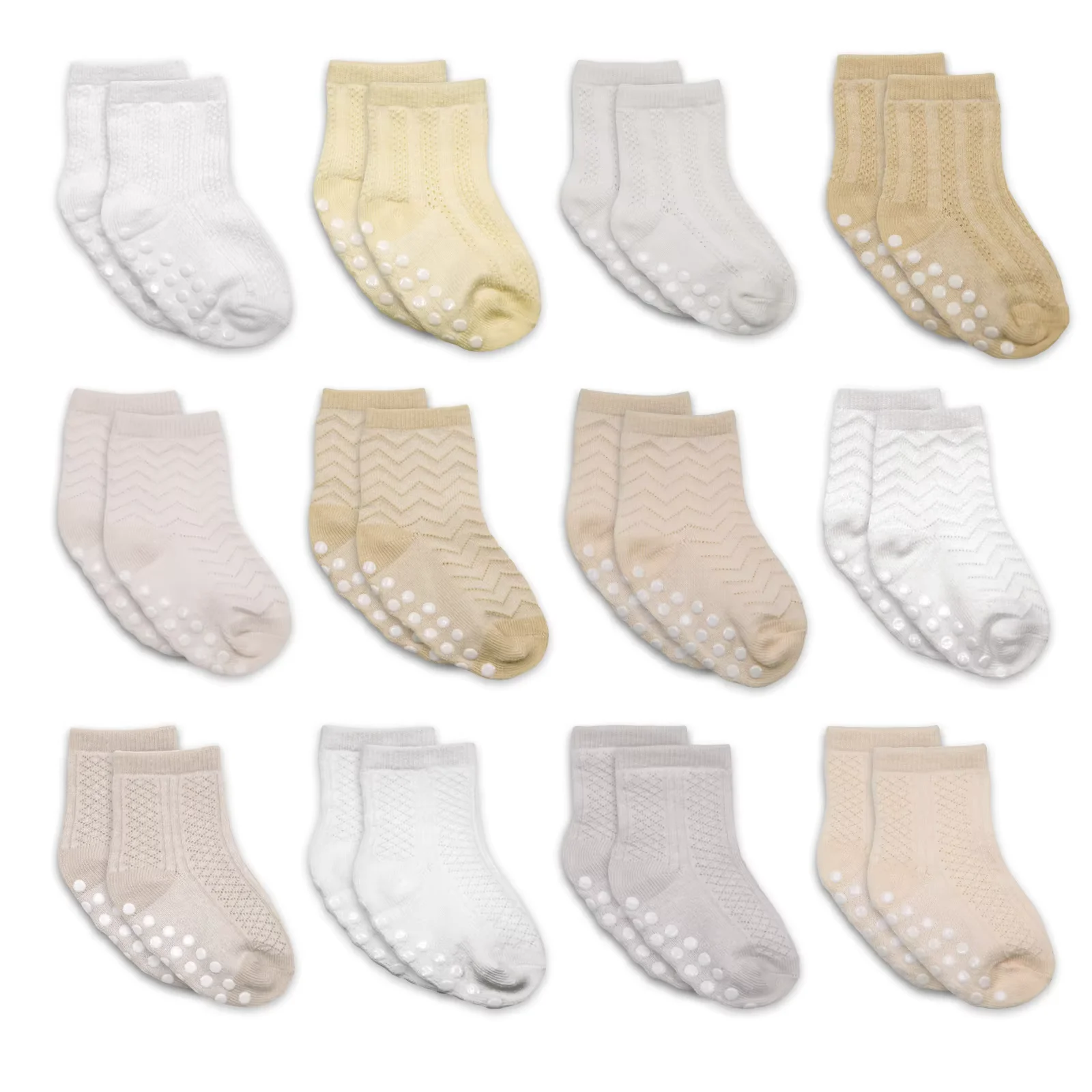 12 Pairs/lot 0 to 4 Yrs Cotton Children's Anti-slip Non Skid Socks For Boys Girl Floor Kid Sock With Rubber Grips Four Season 3