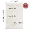 1 Pack A5/A6/A7 Refill Paper, 6 Holes Loose Leaf Paper, 6 Ring Refillable Binder Notebook Planner Diary 2