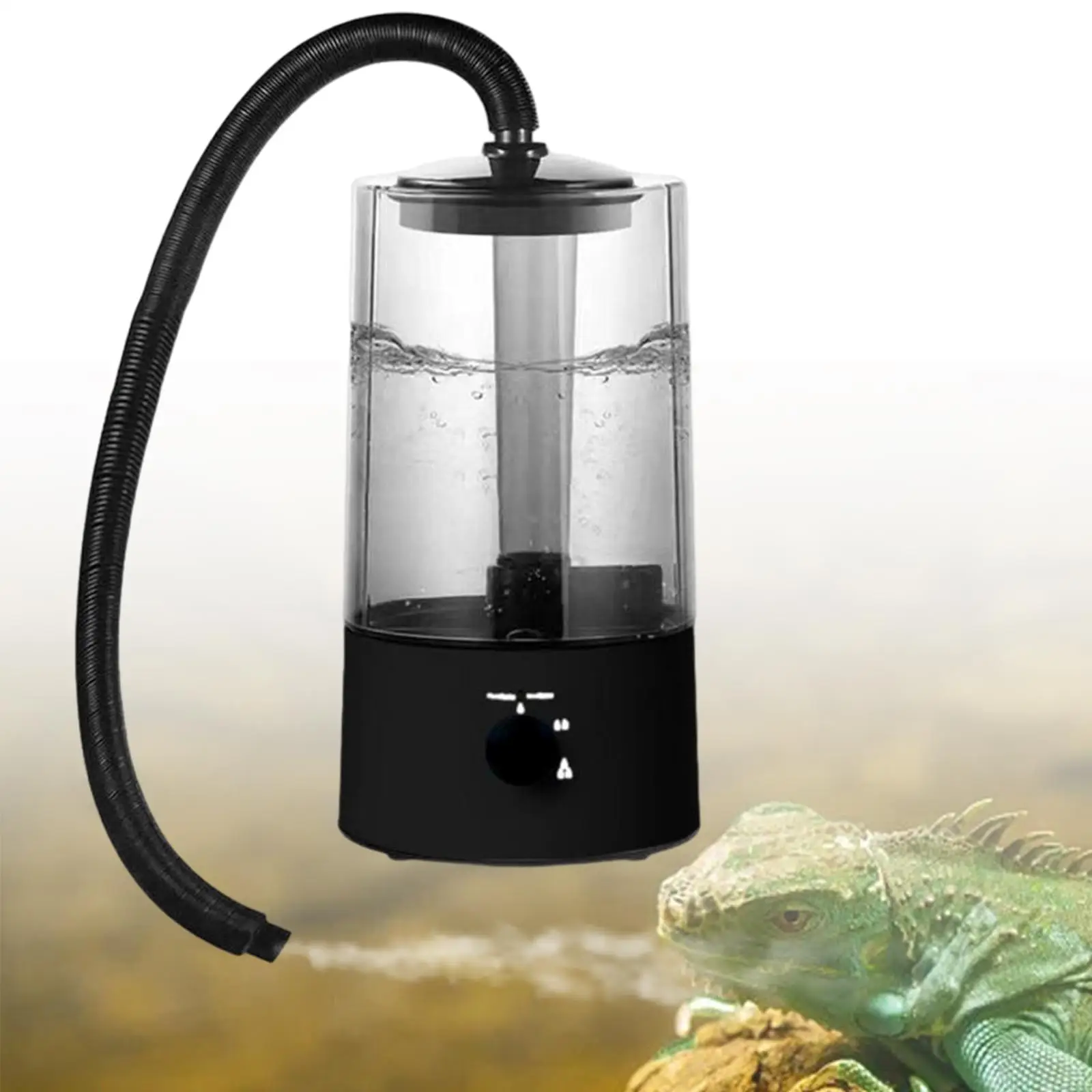 Reptile Fogger Humidifier Dry Run Protection for Reptiles Amphibians Convenient Refilling and Clean Quiet to Use Misting System