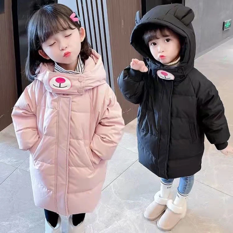 

1 2 3 4 5 6 7 Years Baby Girls Coat Autumn Winter Warm Kids Jacket For Girls Fashion Long Parka Hooded Children Outwear Clothing