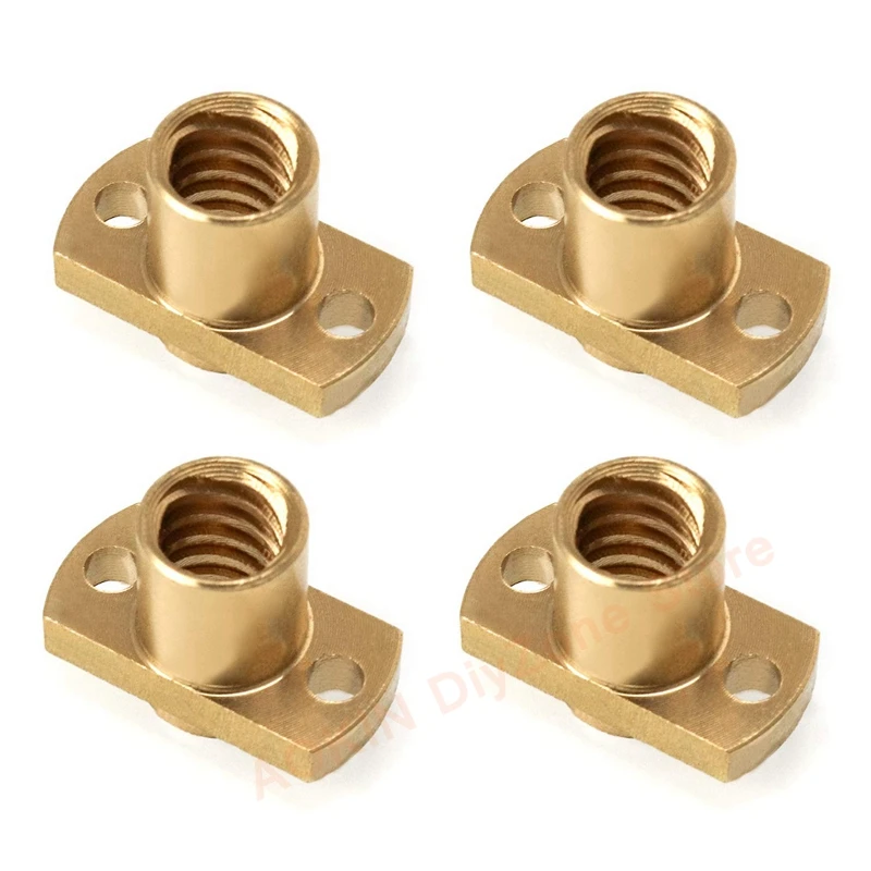 

4Pcs T8 Nut Trapezoidal Screw Brass Lead 8mm Pitch 2mm for Ender 3 CR-10 CR-10S 3D Printer Z Axis Upgrade Parts