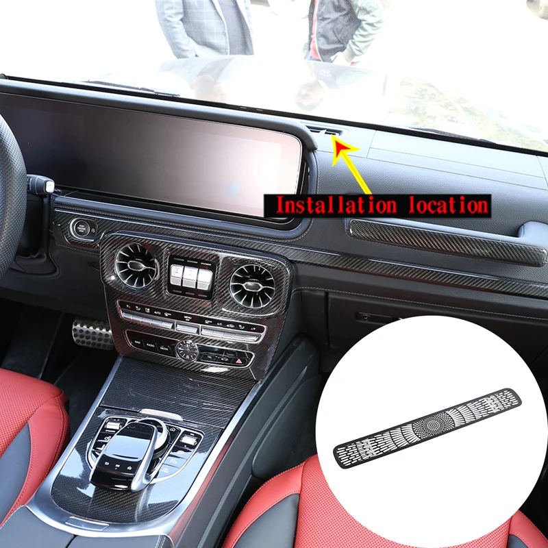 

For Mercedes-Benz G-Class W463 2019-2022 Dashboard Air Outlet Anti-Blocking Mesh Cover Stainless Steel Car Interior Accessories