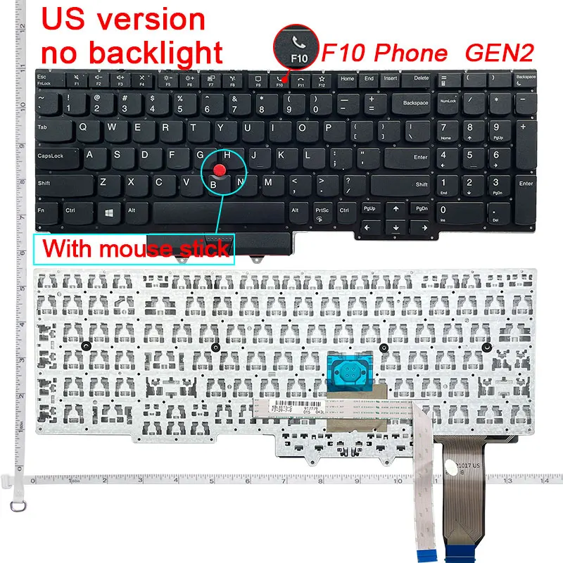 Premium Replacement Laptop Keyboard for Lenovo Thinkpad E15 Series