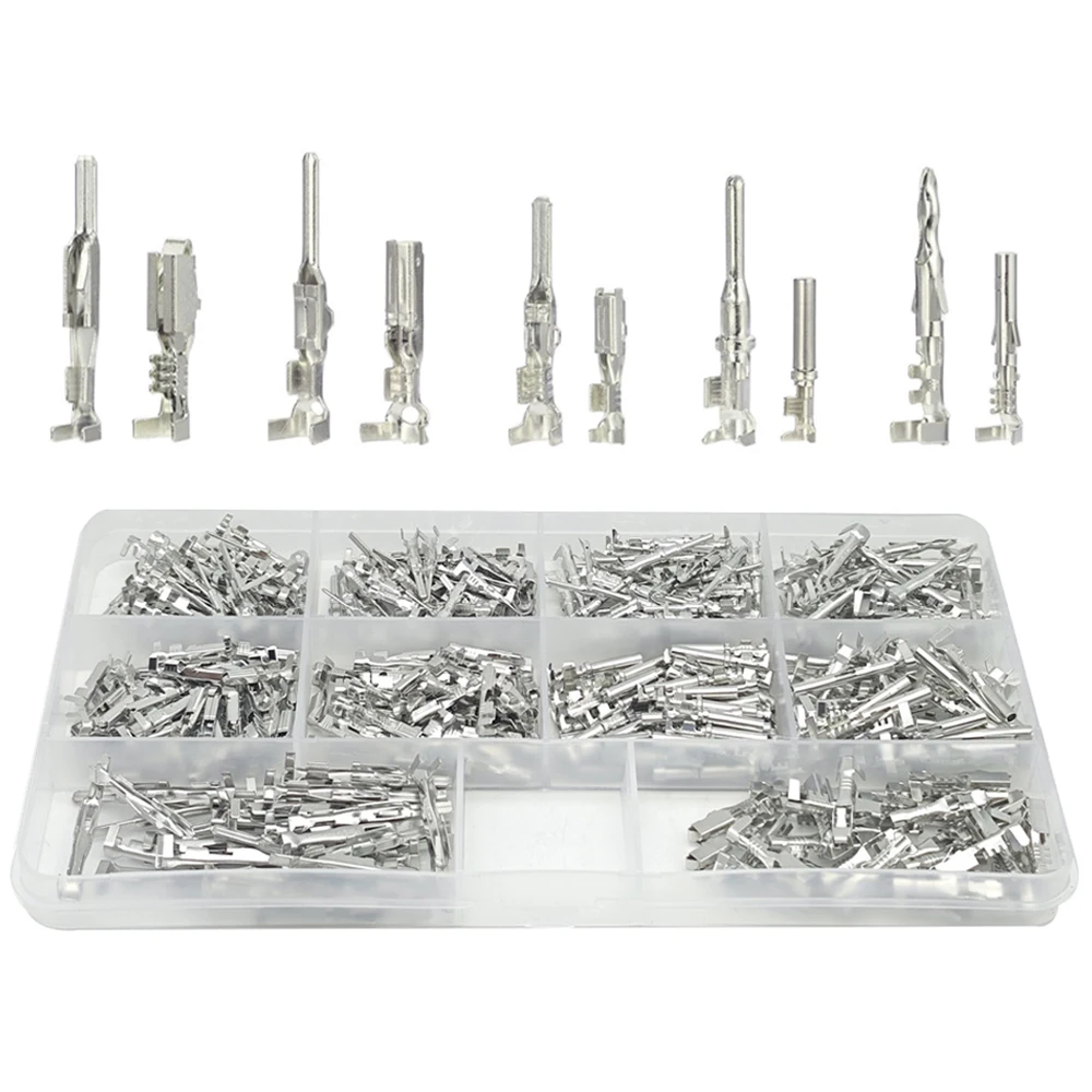 ขั้วต่อสายไฟรถยนต์ 420 ชิ้น ขนาด 1.5/1.8/2.5/2.8 มม. ขั้วต่อสายไฟ ขั้วต่อสายไฟแบบเสียบ ขั้วต่อสายไฟแบบจีบ 1