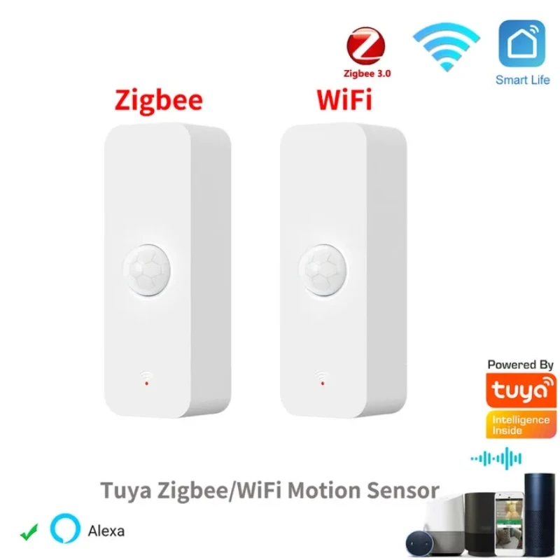 

Датчик движения Tuya Wi-Fi Zigbee, инфракрасный детектор движения для умного дома, работает с Alexa Google Home