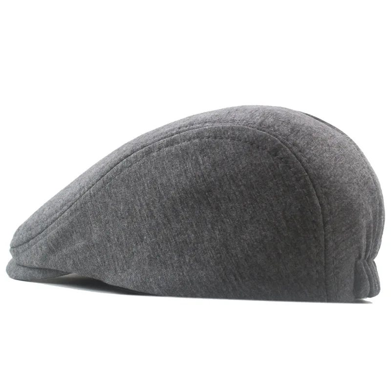 Donggu Casquette Plate Ivy Gatsby Pour Homme, Chapeau De Conduite En Cuir PU, Chapeau Vintage D'automne Et D'hiver, Unisexe, Bleu, Taille Unique