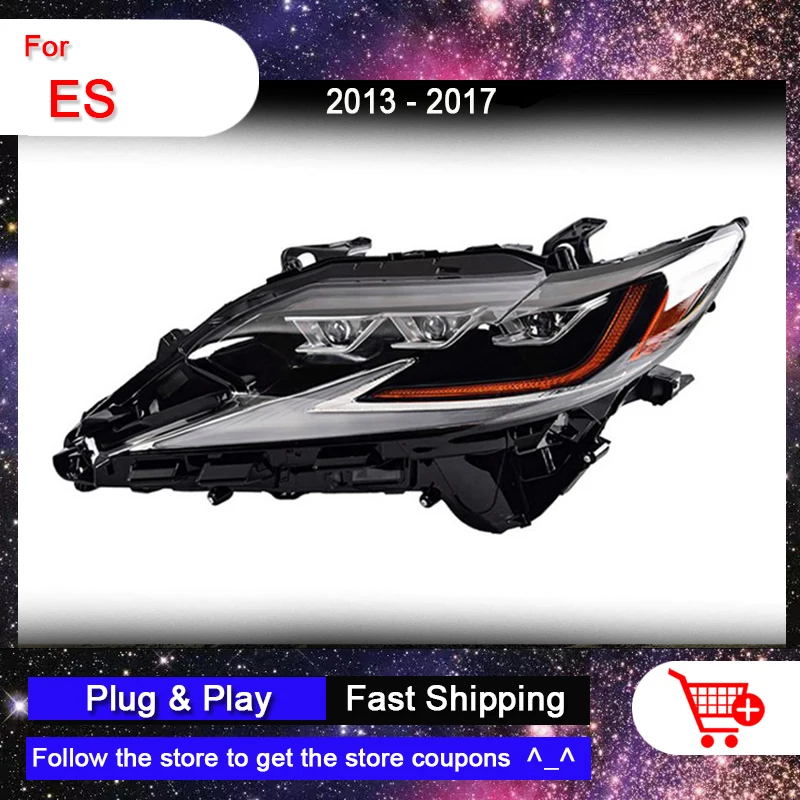 렉서스 ES 2013-2017 ES용 자동차 헤드라이트, 모든 LED DRL 신호등, 듀얼 LED 렌즈, 자동차 액세서리, ES200, ES260, ES250, ES300, ES350