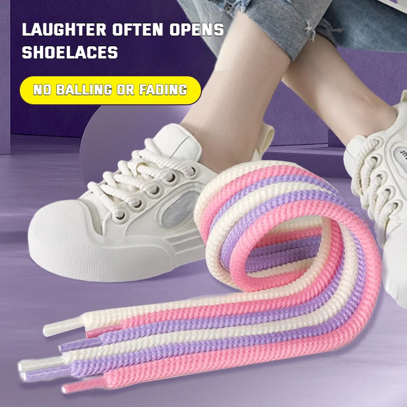 Colorful Round Shoelaces Running Sneakers Laces Quality 8mm Thicker Shoelace 100/120/140/160CM Boots Shoe Laces Shoes Accessorie shoe laces shoe accessories