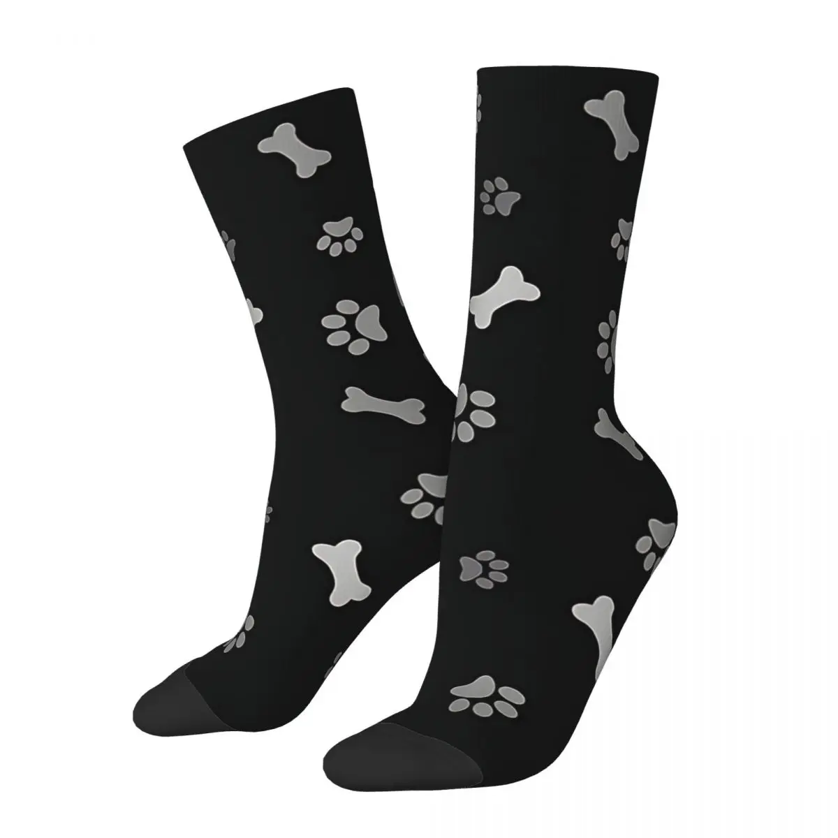 

Paw Prints And Dog Bones Animal Paws Socks Gym 3D Print Boy Girls Mid-calf Sock