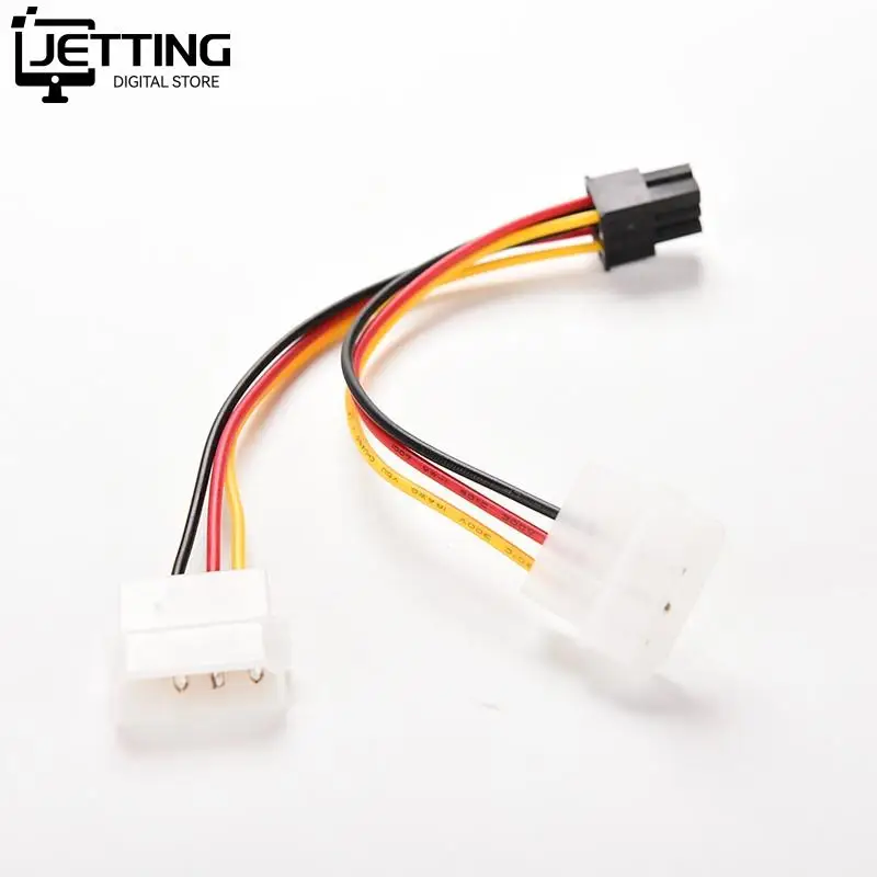 2 IDE Dual 4pin Molex IDE Male to 6 Pin Female PCI-E Y Molex Power Cable Adapter Connector for video cards