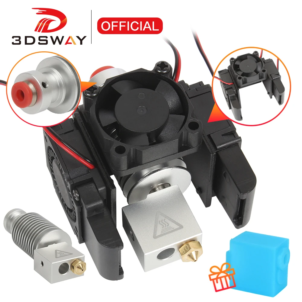 XCR 3D Printer All Metal J-head E3D V6 Hotend Kit Volcano hot end Bowden Direct Extruder 12V/24V Cooling Fan Bracket Block1.75mm xcr 3d printer parts 2in1 out hotend extruder fan mounting bracket 12v 24v dc 3010mm cooling fan holder external base extension