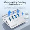 ORICO Aluminum 10Gbps USB 3.2 HUB SuperSpeed Powered PD60W Charger Type C Splitter With Power Adapter for MacBook PC Accessories 5