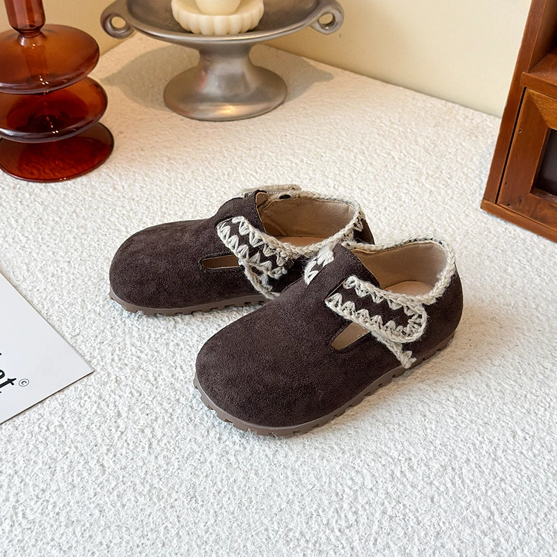 Children Fashion Leather Shoes Retro Style Spring Autumn Girls Causal Shoes 2025 New Kids Princess School Flat Shoes Soft Bottom