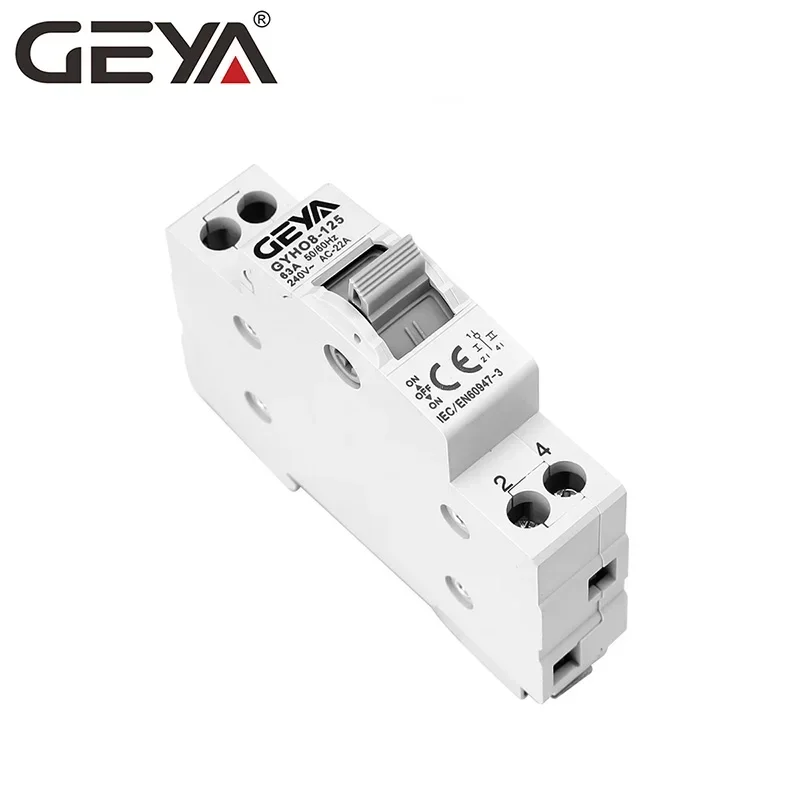 GEYA GYHO8 1P 63A 125A MTS Dual Power Manual Transfer Isolating Switch Interlock Circuit Breaker 220V~240VAC