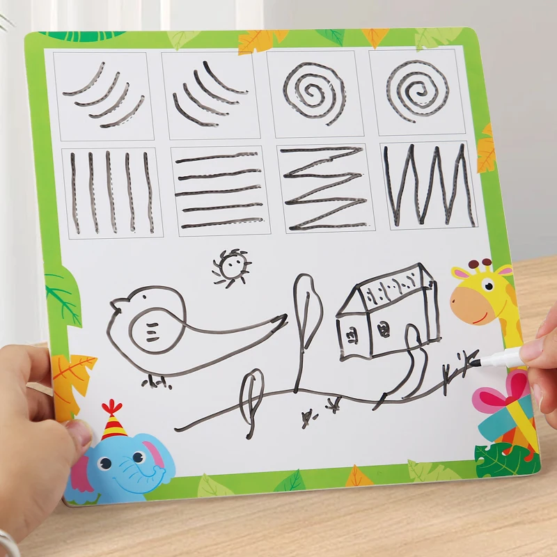 Montessori Animal Jigsaw Puzzle Hand Grasping Nesting Board Wooden Shape Sorting Puzzle Sensory Toys Learning Educational Toys 4