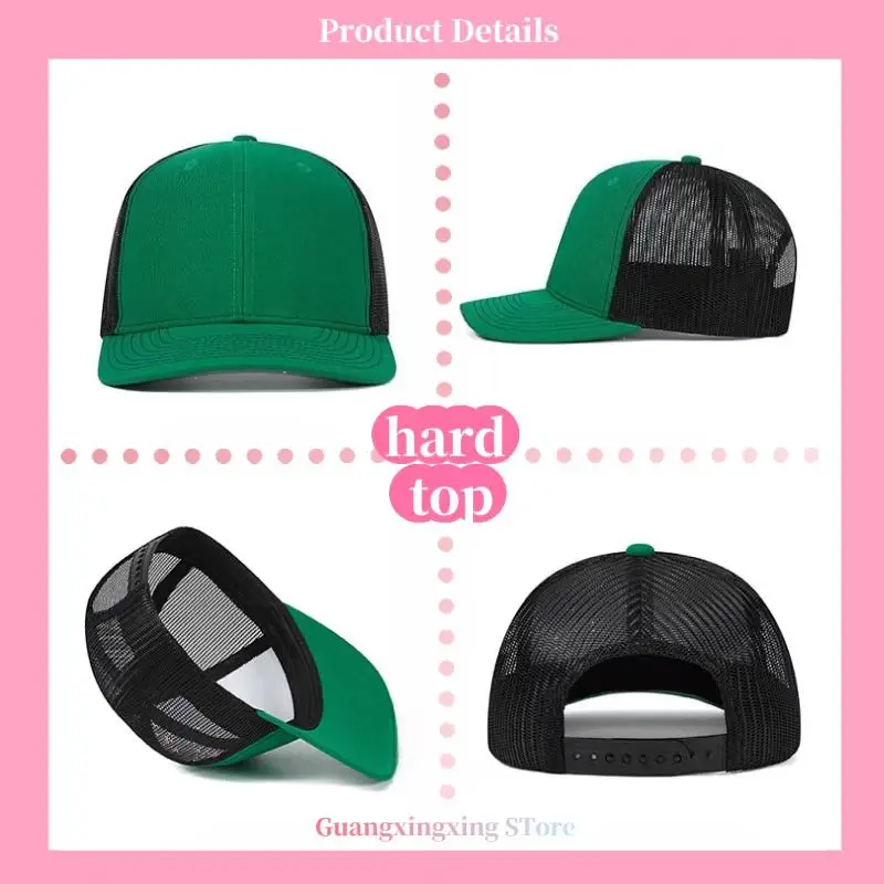 Custom embroidered logo hat Men's and women's mesh cap cotton baseball cap design DIY picture printing logo hat Summer sun hat 3