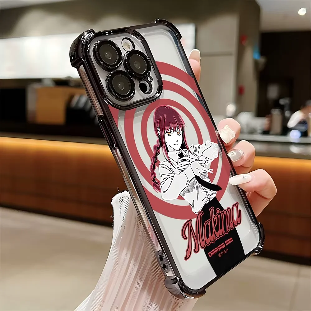 Anime Chainsaw Man Plating Anti-Fall Phone Case