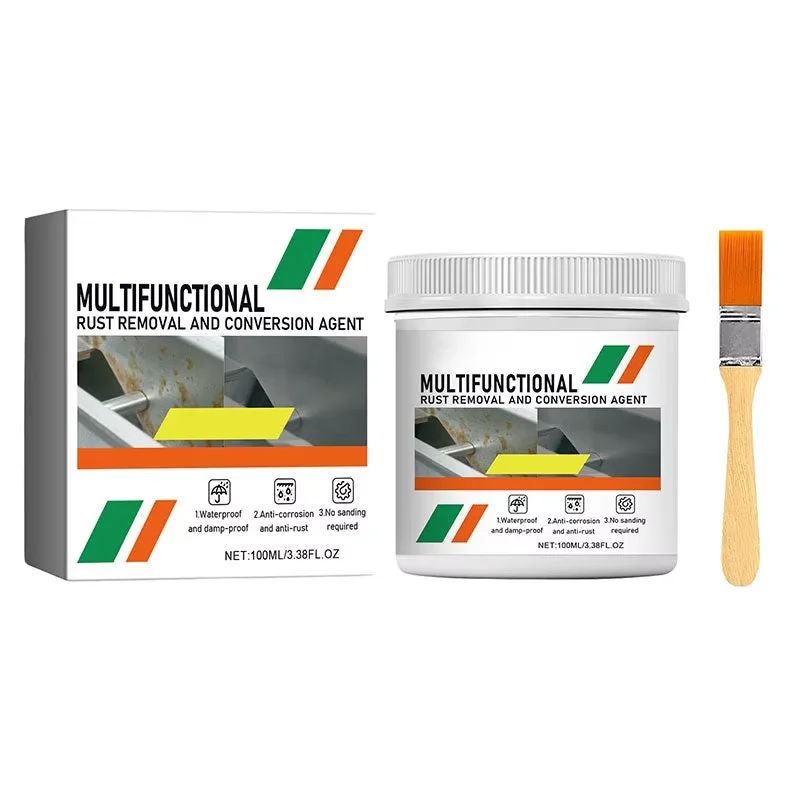 100ml Car Anti-Rust Chassis Rust Converter Long Lasting Water-Based Primer Metal Surface Rust Remover Weather-Proof Deruster Gre
