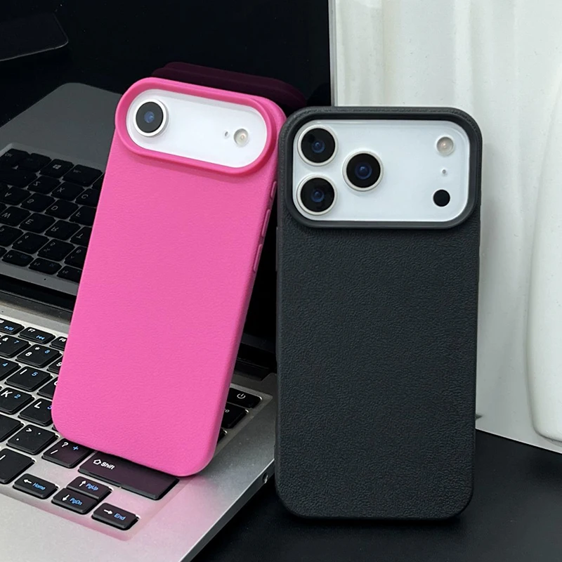 Chic Candy Color Litchi Patterned Shockproof Phone Case