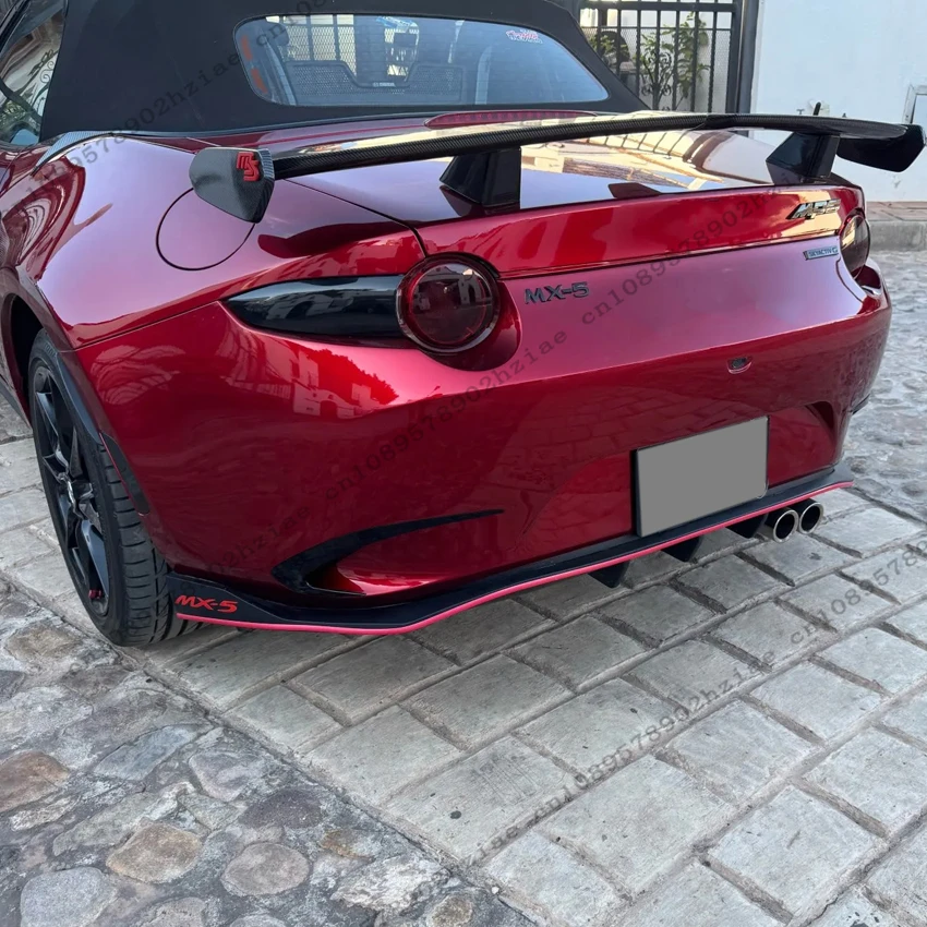 마쓰다 MX-5 미아타 ND 2015-2025용 자동차 프론트 사이드 나이프 스포일러, 프론트 안개등 커버, 리어 윙 나이프, 에어로다이나믹 자동차 액세서리