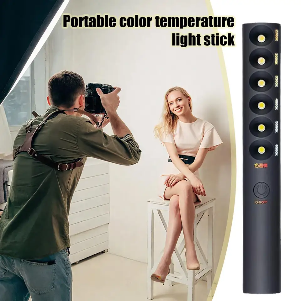 Kleurtemperatuurlampstick, 6 modi Fotografie Lichtstaf
