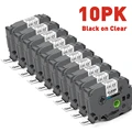10PK Black on Clear