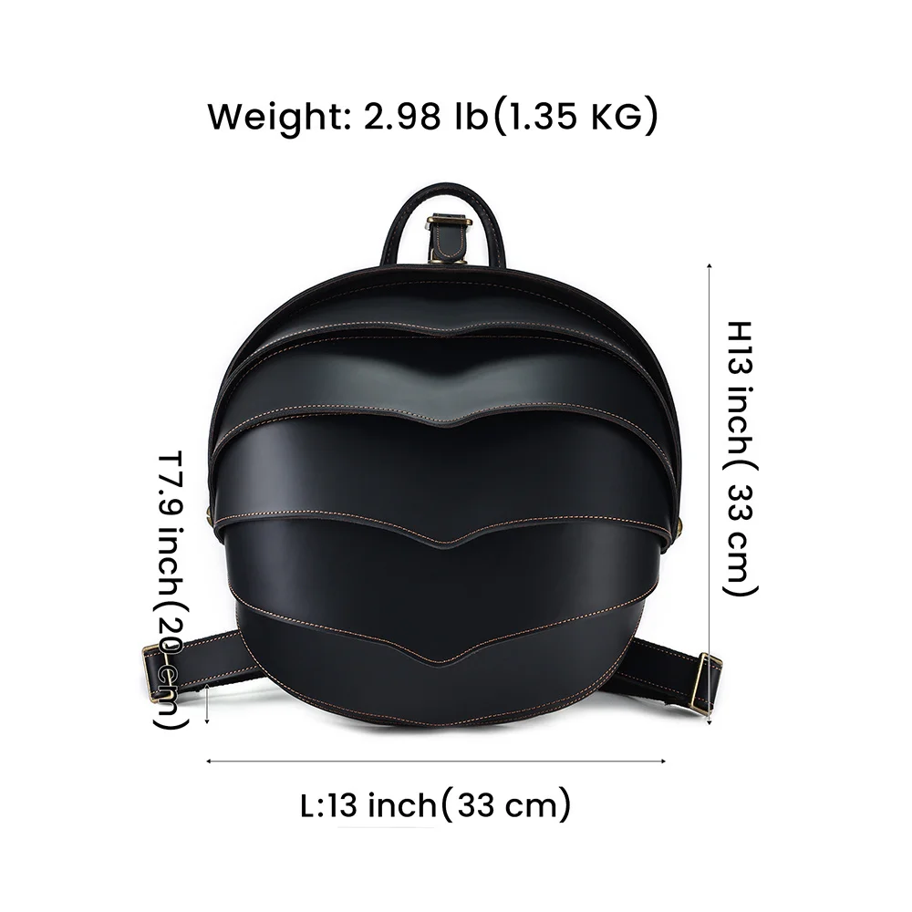 

Genuine Leather Mes's Backpack Creative Fashion Beetle Style Backpack Women Travel Casual Vintage Daypack Schoolbag