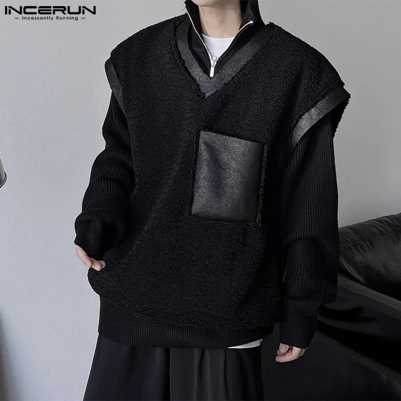  PU  ÷ ġũ , V μҸ  , ƮƮ, ѱ м, ĳ־ , S-5XL INCERUN, 2024