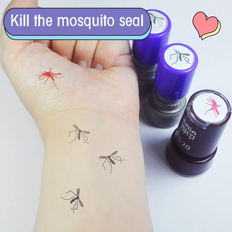 1Pcs Funny Prank Kids Stamp New Funny Fake Mosquito Seal Handbook Painting Photo Album Decoration Kids Novelty Cool Seal Toys