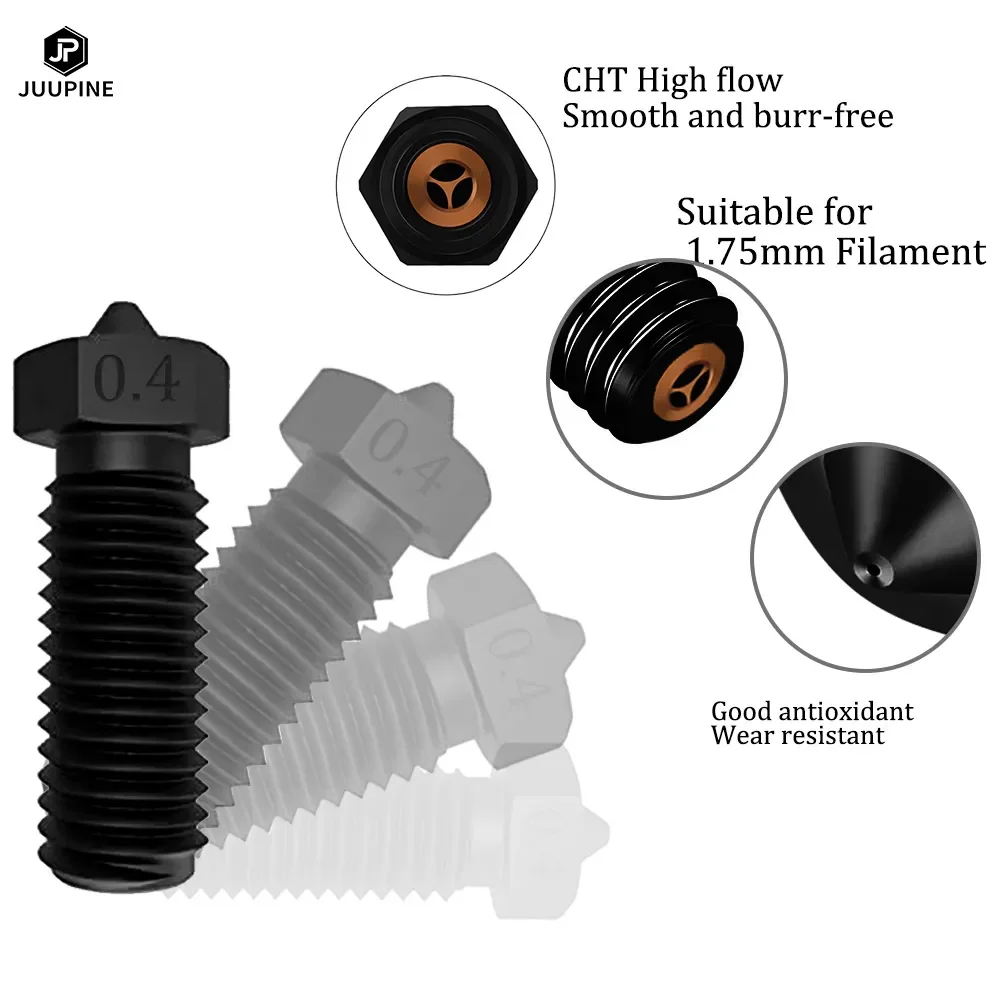 Buses Imprimante 3D 0.4mm Lot De 20 Pièces - Acier Inoxydable + Laiton - Compatible Volcano Anycubic Kobra Phaetus